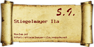 Stiegelmayer Ila névjegykártya